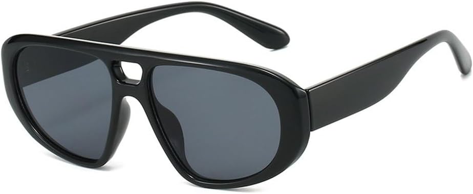 Ретро-солнцезащитные очки-пилот с двойной перемычкой для женщин, защита от УФ-излучения UV400, модные красные и синие, трендовые панк-солнцезащитные очки для мужчин SKFGNX, Black Grey
Ретро-солнцезащитные очки-пилот с двойной перемычкой для женщин, защита от УФ-излучения UV400, модные красные и синие, трендовые панк-солнцезащитные очки для мужчин SKFGNX, Black Grey