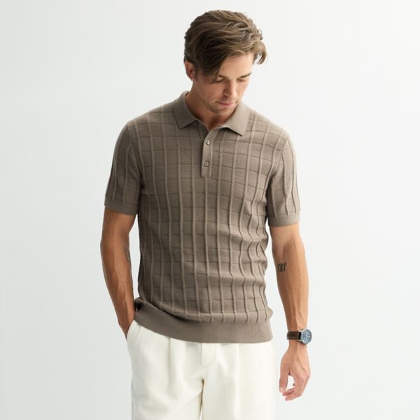 Мужская короткорукавная текстурированная поло-водолазка Apt. 9, цвет kalino khaki
Мужская короткорукавная текстурированная поло-водолазка Apt. 9, цвет kalino khaki