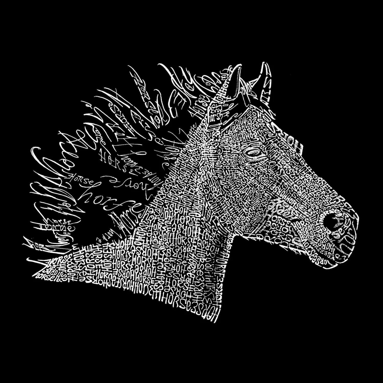 Horse Mane — мужская футболка с рисунком Word Art LA Pop Art, серый
Horse Mane — мужская футболка с рисунком Word Art LA Pop Art, серый