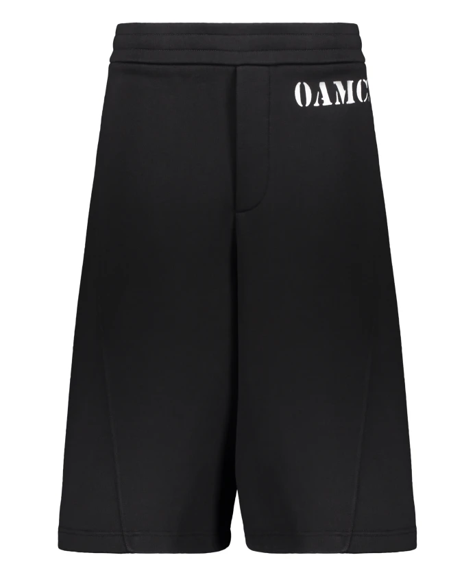 Хлопковые шорты-бермуды с эластичным поясом на шнуровке. Oamc, черный
Хлопковые шорты-бермуды с эластичным поясом на шнуровке. Oamc, черный