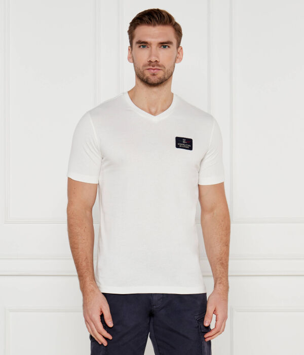 Футболка мужская Aeronautica Militare хлопковая с нашивкой, белый 
Футболка мужская Aeronautica Militare хлопковая с нашивкой, белый