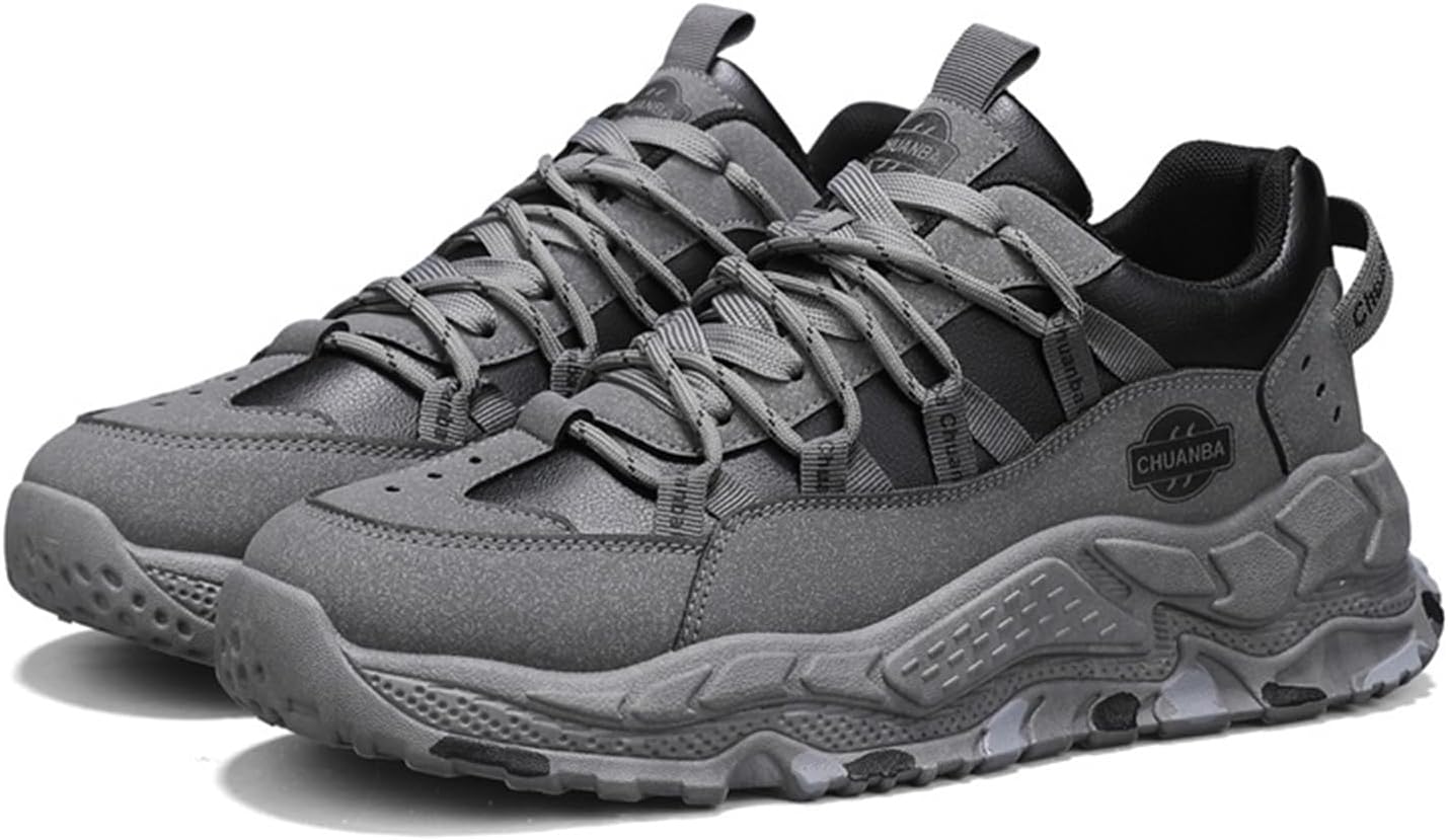 Мужские кожаные спортивные кроссовки на шнуровке для осени и зимы, нескользящие, амортизирующие, легкие и удобные, подходят для бега, прогулок, кемпинга и путешествий Igzbibg, серый
Мужские кожаные спортивные кроссовки на шнуровке для осени и зимы, нескользящие, амортизирующие, легкие и удобные, подходят для бега, прогулок, кемпинга и путешествий Igzbibg, серый