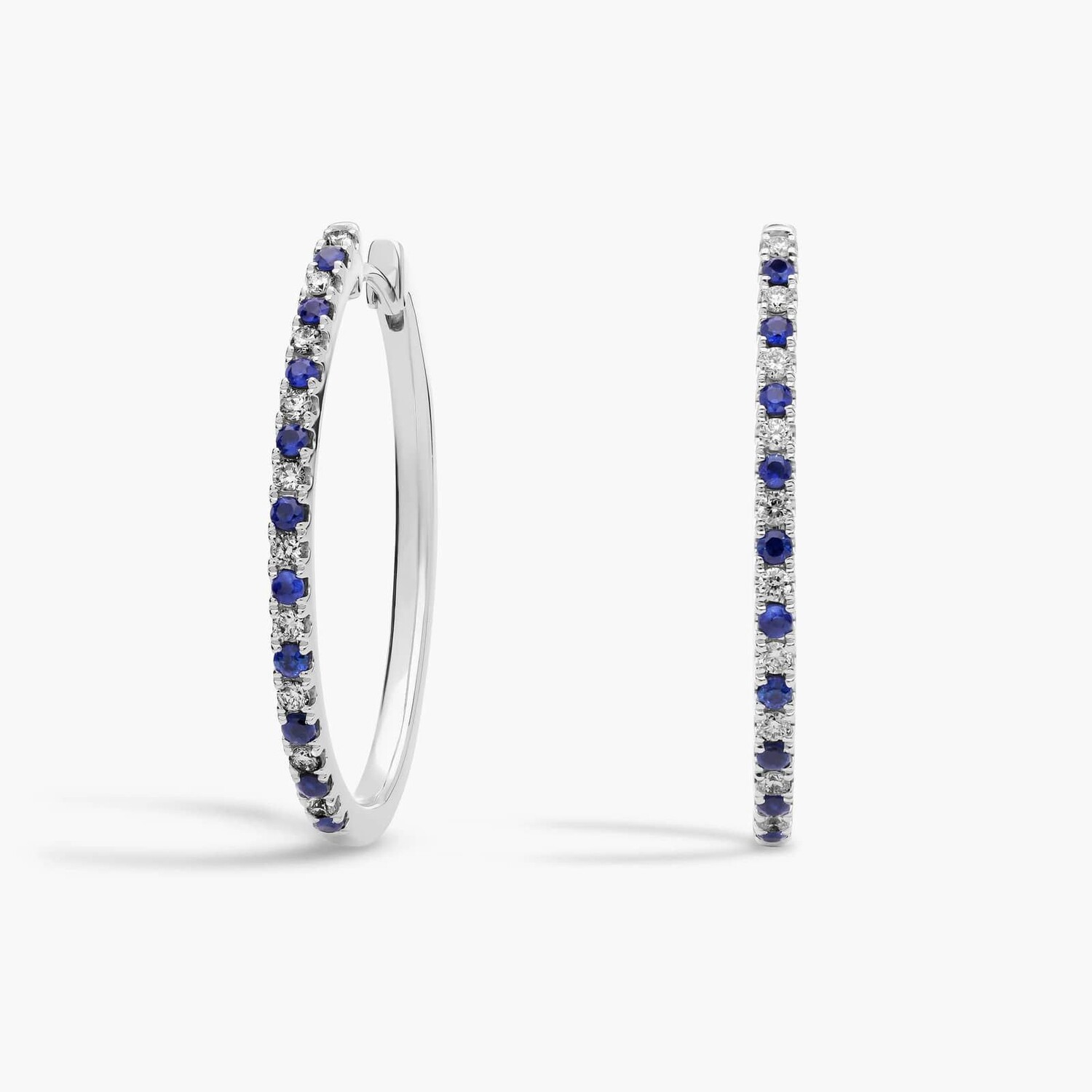 Овальные серьги-кольца с сапфирами и бриллиантами из 14-каратного белого золота (1,4 мм) Blue Nile
Овальные серьги-кольца с сапфирами и бриллиантами из 14-каратного белого золота (1,4 мм) Blue Nile