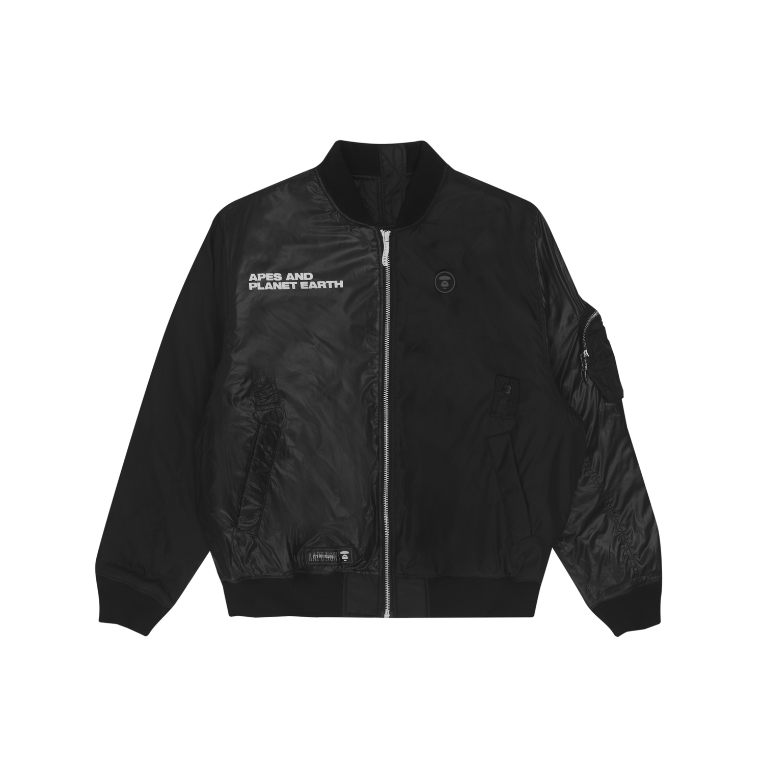 Куртка-бомбер на молнии с панелями Aape, черный BKX
Куртка-бомбер на молнии с панелями Aape, черный BKX