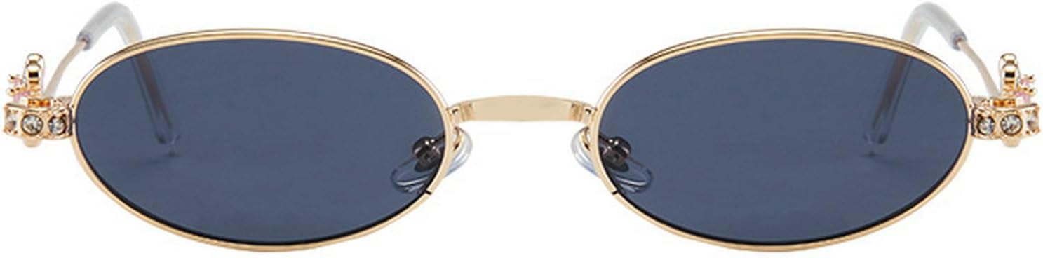 Роскошные солнцезащитные очки с овальной металлической оправой и бриллиантами для женщин, маленькая оправа, овальные солнцезащитные очки с защитой от УФ-излучения UV400, винтажные очки для активного отдыха mincl, Gold Black
Роскошные солнцезащитные очки с овальной металлической оправой и бриллиантами для женщин, маленькая оправа, овальные солнцезащитные очки с защитой от УФ-излучения UV400, винтажные очки для активного отдыха mincl, Gold Black