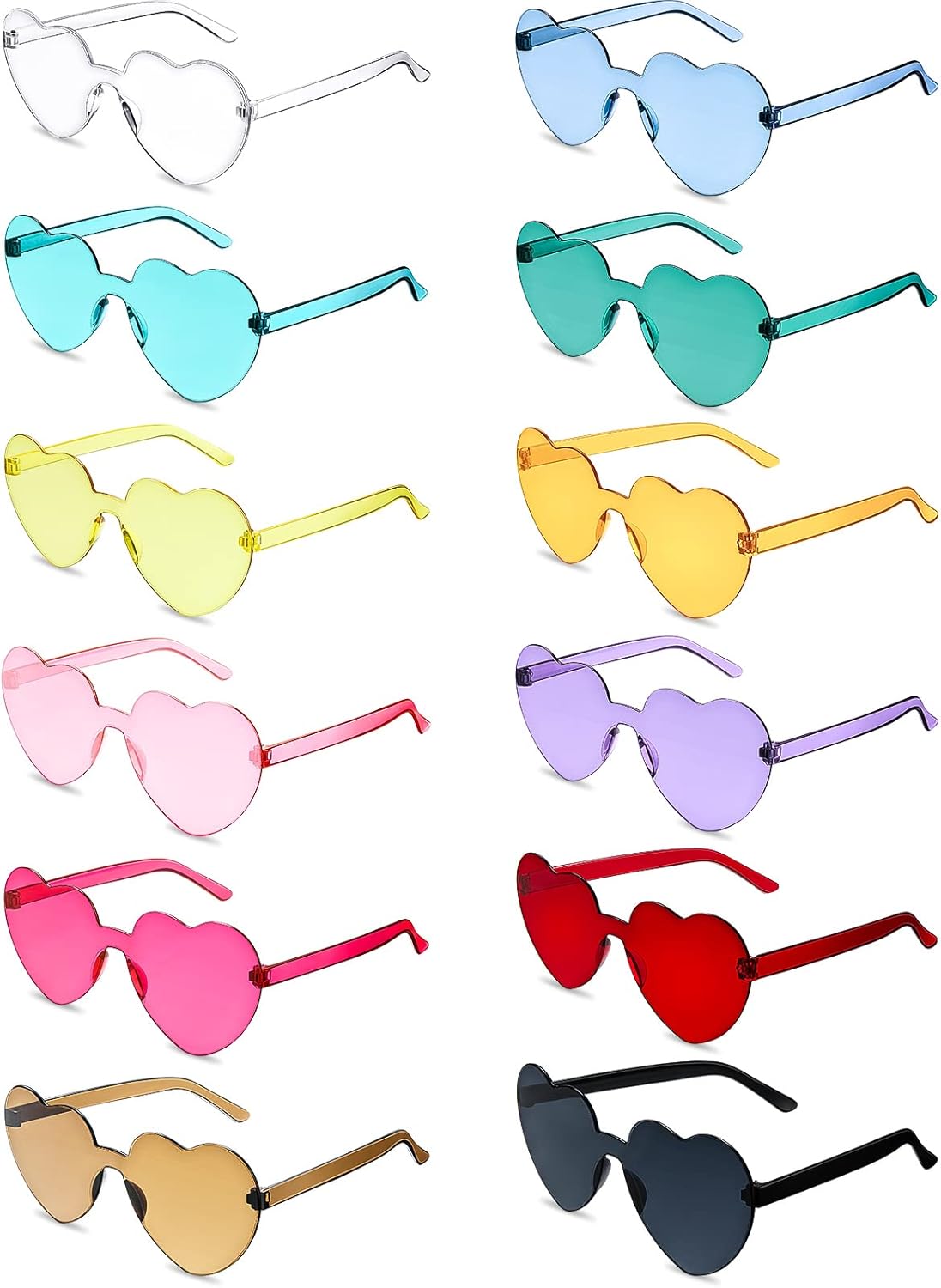 Flutesan 42 пары солнцезащитных очков в форме сердца ко Дню святого Валентина, оптовая продажа, для женщин, модные безободковые прозрачные очки в форме сердца, подарочные очки для вечеринки в стиле Y2k, Multi Colors
Flutesan 42 пары солнцезащитных очков в форме сердца ко Дню святого Валентина, оптовая продажа, для женщин, модные безободковые прозрачные очки в форме сердца, подарочные очки для вечеринки в стиле Y2k, Multi Colors