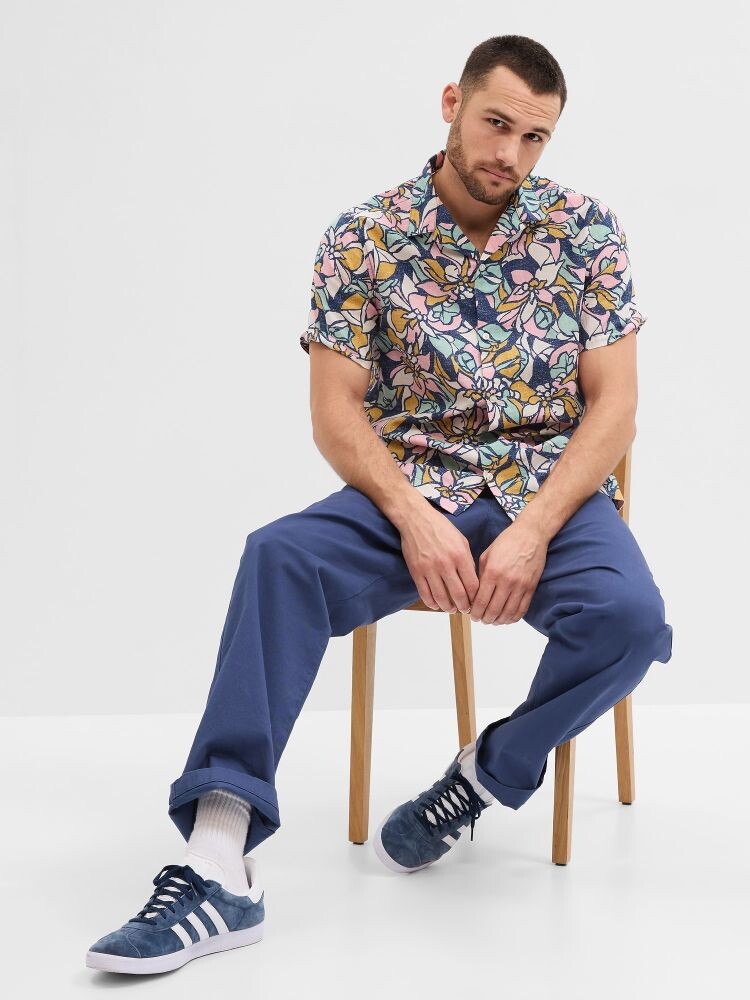 Льняная рубашка с узорами Gap, мультиколор
Льняная рубашка с узорами Gap, мультиколор