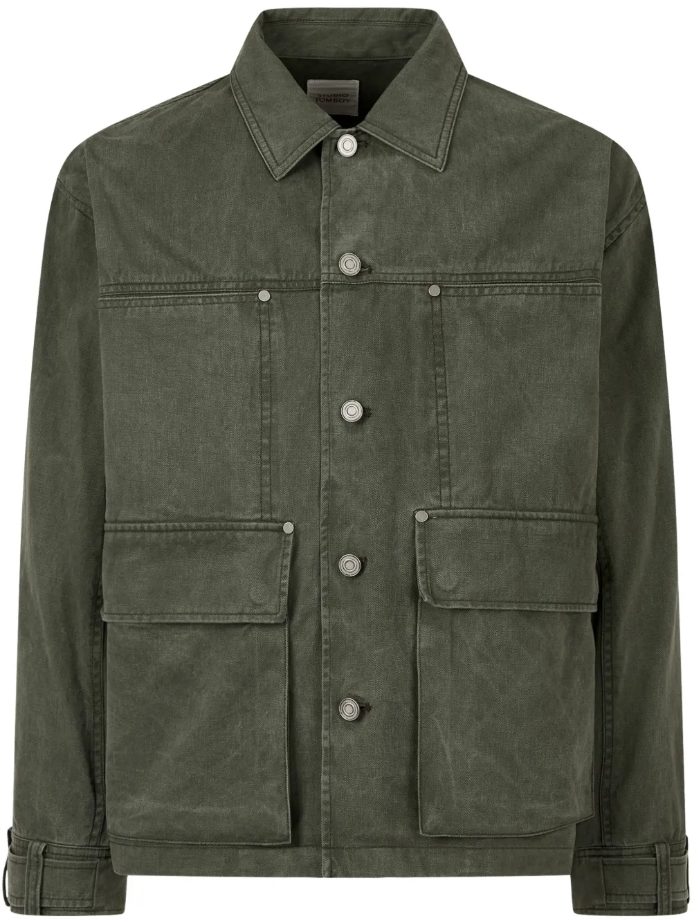 Джинсовая куртка-рубашка STUDIO TOMBOY, зеленый
Джинсовая куртка-рубашка STUDIO TOMBOY, зеленый