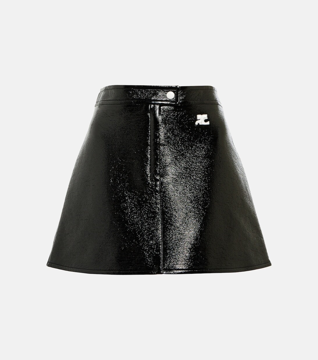 Мини-юбка А-силуэта из искусственной кожи с логотипом COURRÈGES, черный
Мини-юбка А-силуэта из искусственной кожи с логотипом COURRÈGES, черный