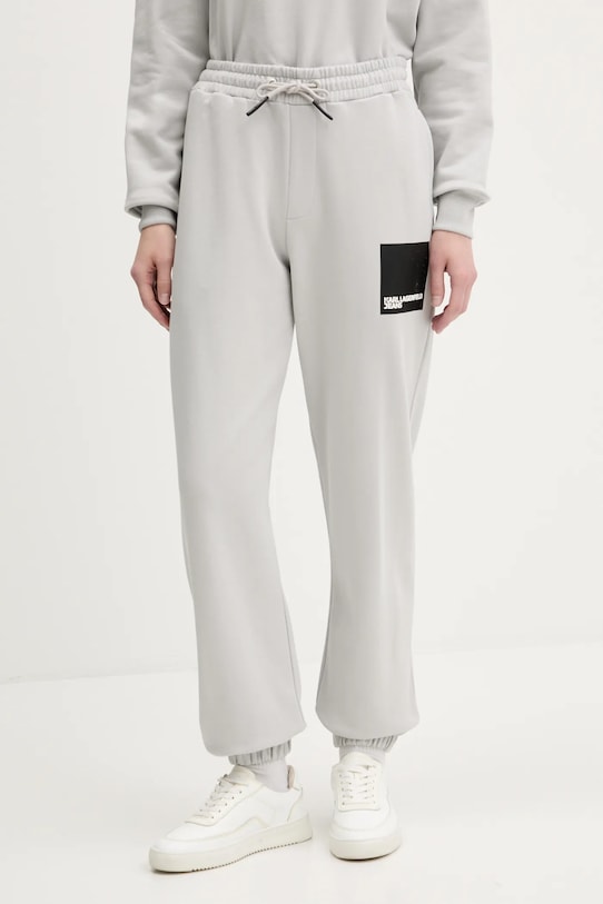 Хлопковые спортивные брюки Karl Lagerfeld Jeans, серый 
Хлопковые спортивные брюки Karl Lagerfeld Jeans, серый