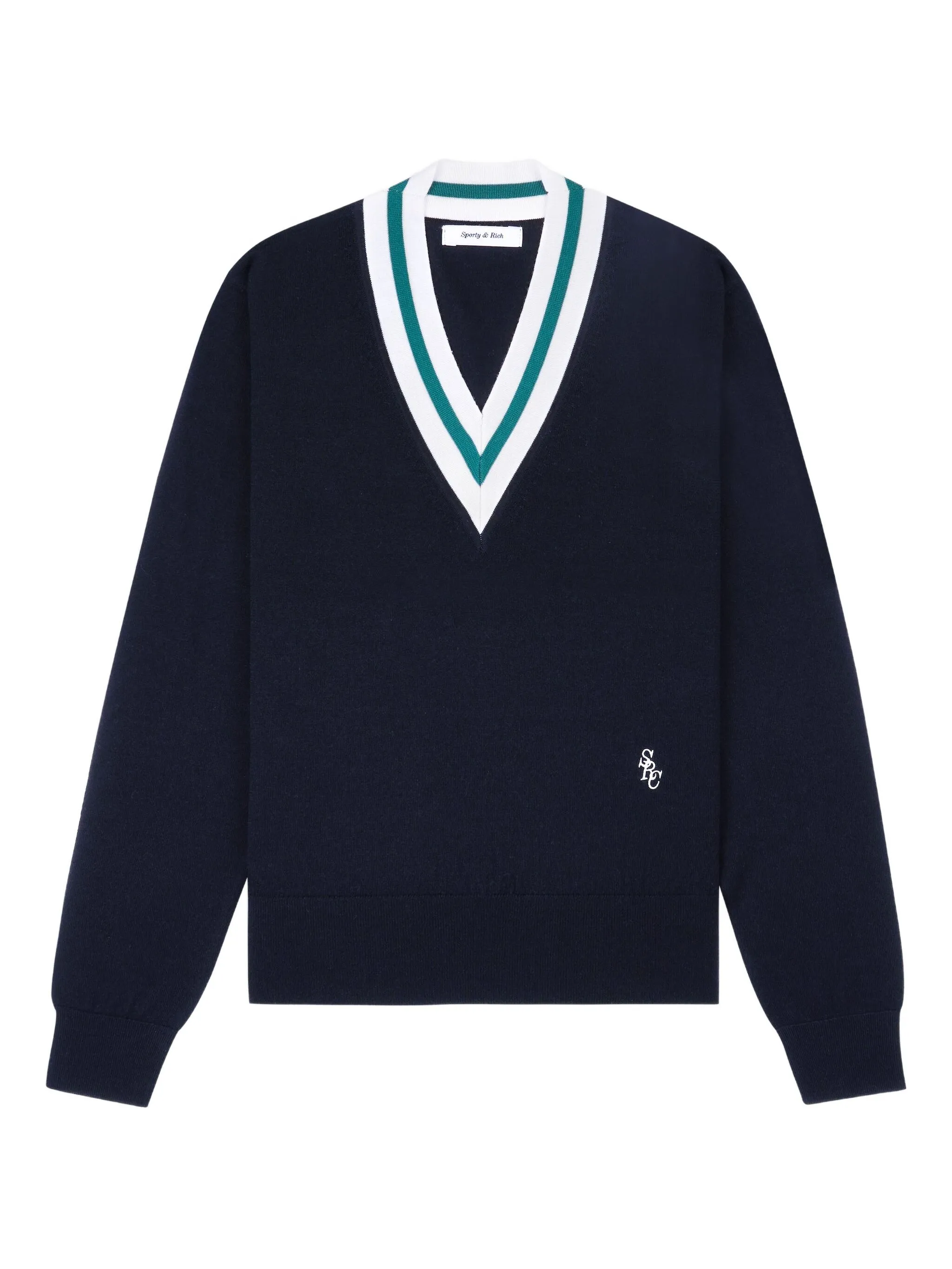 Свитер с V-образным вырезом и логотипом Sporty & Rich, синий
Свитер с V-образным вырезом и логотипом Sporty & Rich, синий