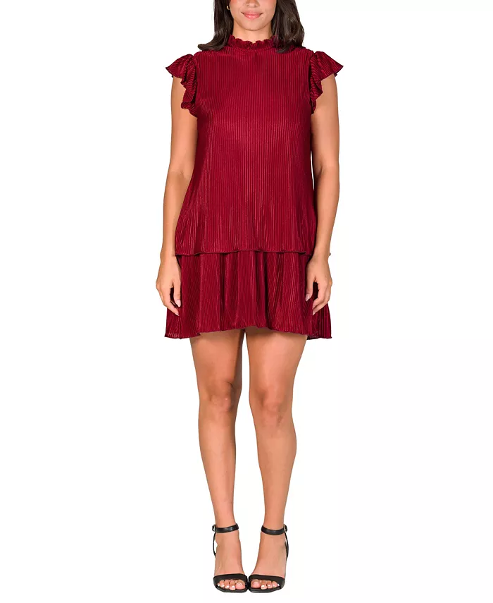 Женское мини-платье с рюшами, короткими рукавами-фонариками и высоким воротником в складку 24seven Comfort Apparel, фиолетовый
Женское мини-платье с рюшами, короткими рукавами-фонариками и высоким воротником в складку 24seven Comfort Apparel, фиолетовый