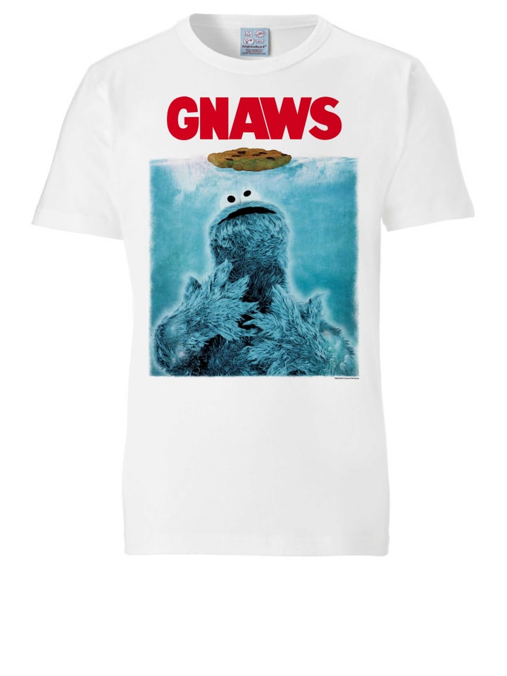 Футболка с изображением печенья-монстра Улица Сезам - GNAWS в оттенке белый Logoshirt
Футболка с изображением печенья-монстра Улица Сезам - GNAWS в оттенке белый Logoshirt