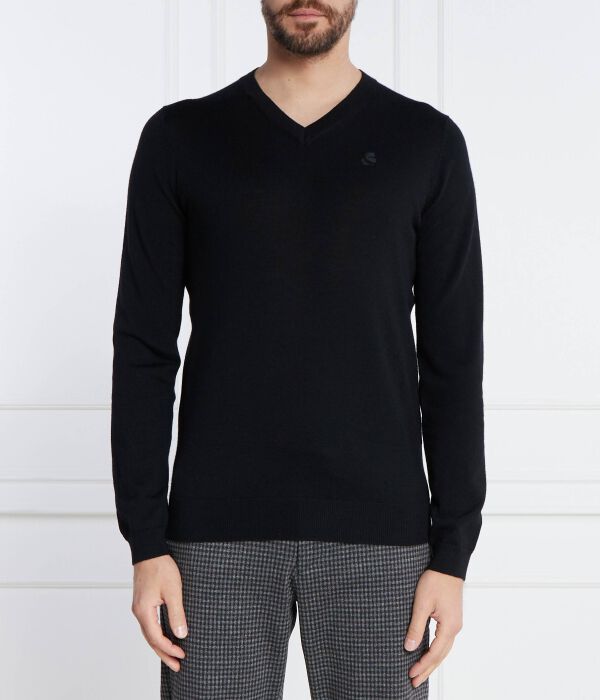 Джемпер мужской Karl Lagerfeld из мериносовой шерсти, черный 
Джемпер мужской Karl Lagerfeld из мериносовой шерсти, черный