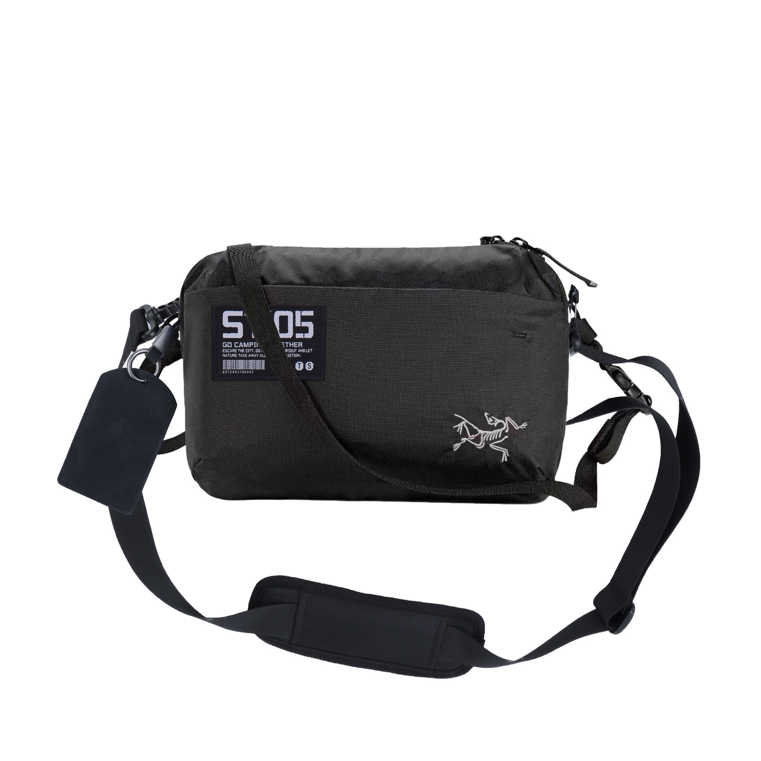 Arcteryx Полиамидная поясная сумка унисекс черная, Strip Code 
Arcteryx Полиамидная поясная сумка унисекс черная, Strip Code