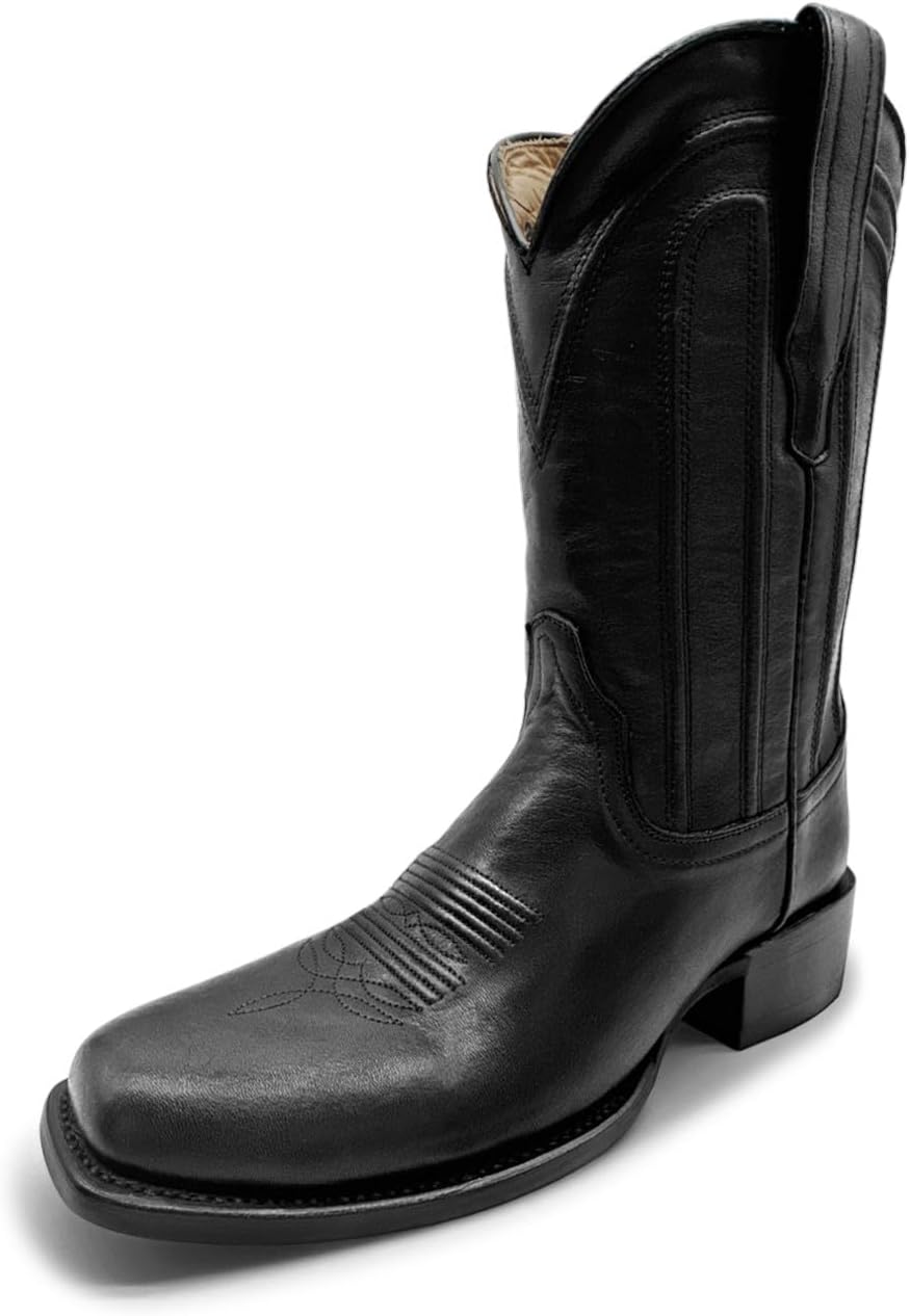 Мужские западные кожаные ковбойские сапоги с квадратным носком The Western Shops, черный
Мужские западные кожаные ковбойские сапоги с квадратным носком The Western Shops, черный