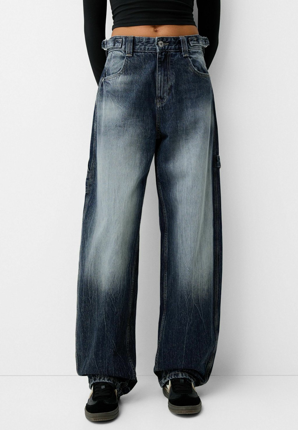 Мешковатые джинсы CARPENTER Bershka, синий
Мешковатые джинсы CARPENTER Bershka, синий