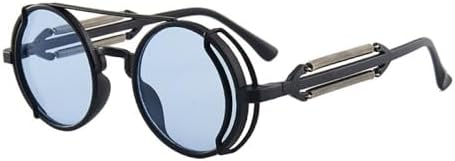 Солнцезащитные очки в стиле стимпанк для мужчин и женщин, круглая металлическая оправа, панк, двойные пружинные дужки, классические очки с защитой от УФ-излучения UV400 MTZJH, Black Blue
Солнцезащитные очки в стиле стимпанк для мужчин и женщин, круглая металлическая оправа, панк, двойные пружинные дужки, классические очки с защитой от УФ-излучения UV400 MTZJH, Black Blue