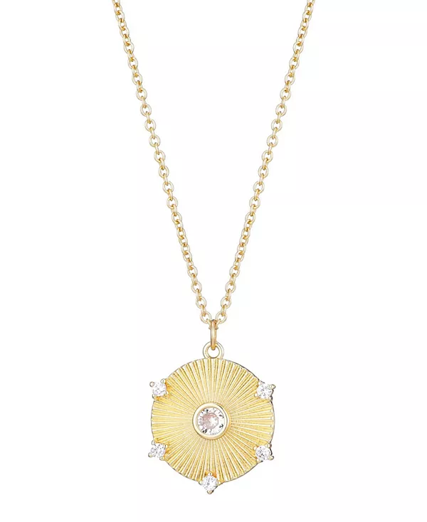 Ожерелье с подвеской в виде диска с золотым фианитом Adornia, gold
Ожерелье с подвеской в виде диска с золотым фианитом Adornia, gold