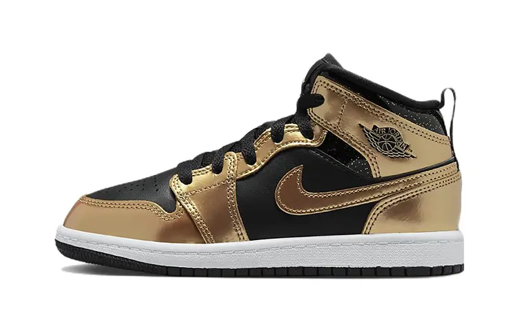 Jordan 1 Mid SE Металлик Золото Черный (PS)
Jordan 1 Mid SE Металлик Золото Черный (PS)