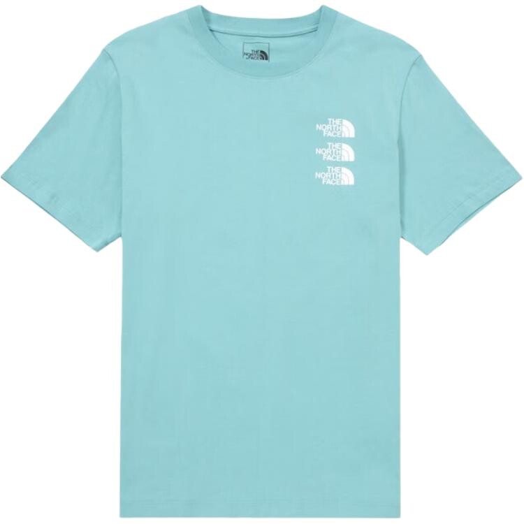 Футболка унисекс бирюзового цвета The North Face, голубой 
Футболка унисекс бирюзового цвета The North Face, голубой