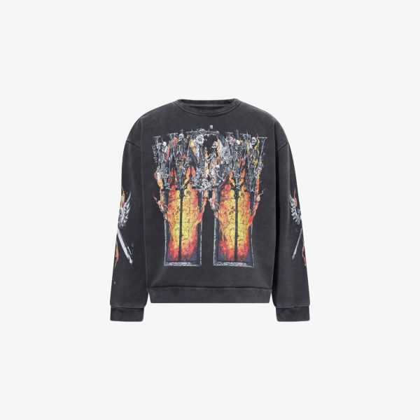 Свитшот Who Decides War By Ev Bravado из хлопкового джерси с круглым вырезом, черный
Свитшот Who Decides War By Ev Bravado из хлопкового джерси с круглым вырезом, черный