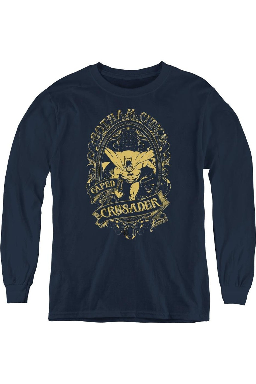 Футболка с длинным рукавом DC Comics Gotham Crusader для детей Gildan, темно-синий
Футболка с длинным рукавом DC Comics Gotham Crusader для детей Gildan, темно-синий