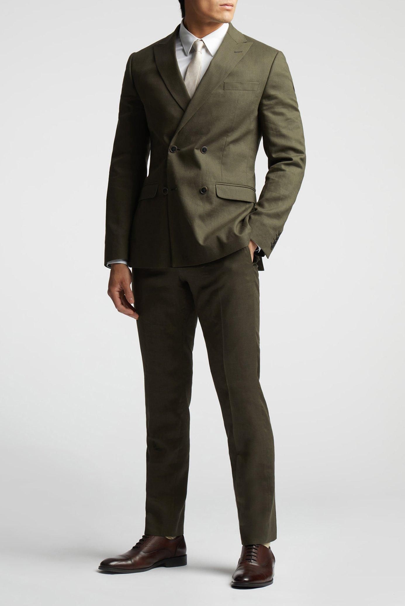 Пиджак льняной Alex приталенного кроя, хаки
Пиджак льняной Alex приталенного кроя, хаки