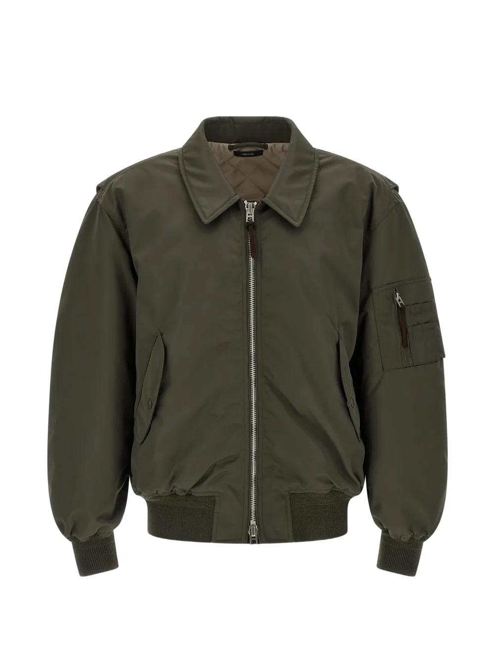 Бомбер на молнии Tom Ford, зеленый
Бомбер на молнии Tom Ford, зеленый