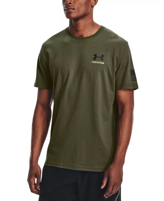 Мужская футболка свободного кроя с коротким рукавом и логотипом Freedom Under Armour, зеленый
Мужская футболка свободного кроя с коротким рукавом и логотипом Freedom Under Armour, зеленый