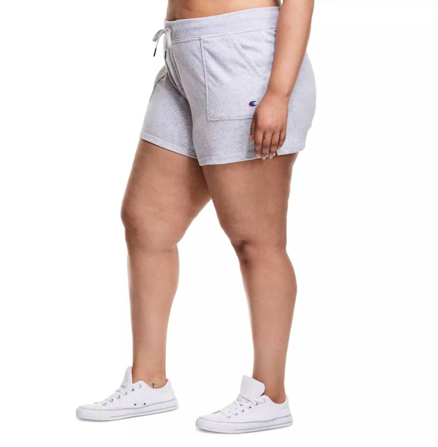 Женские шорты из френч-терри плюс сайз в сером цвете Champion, серый
Женские шорты из френч-терри плюс сайз в сером цвете Champion, серый