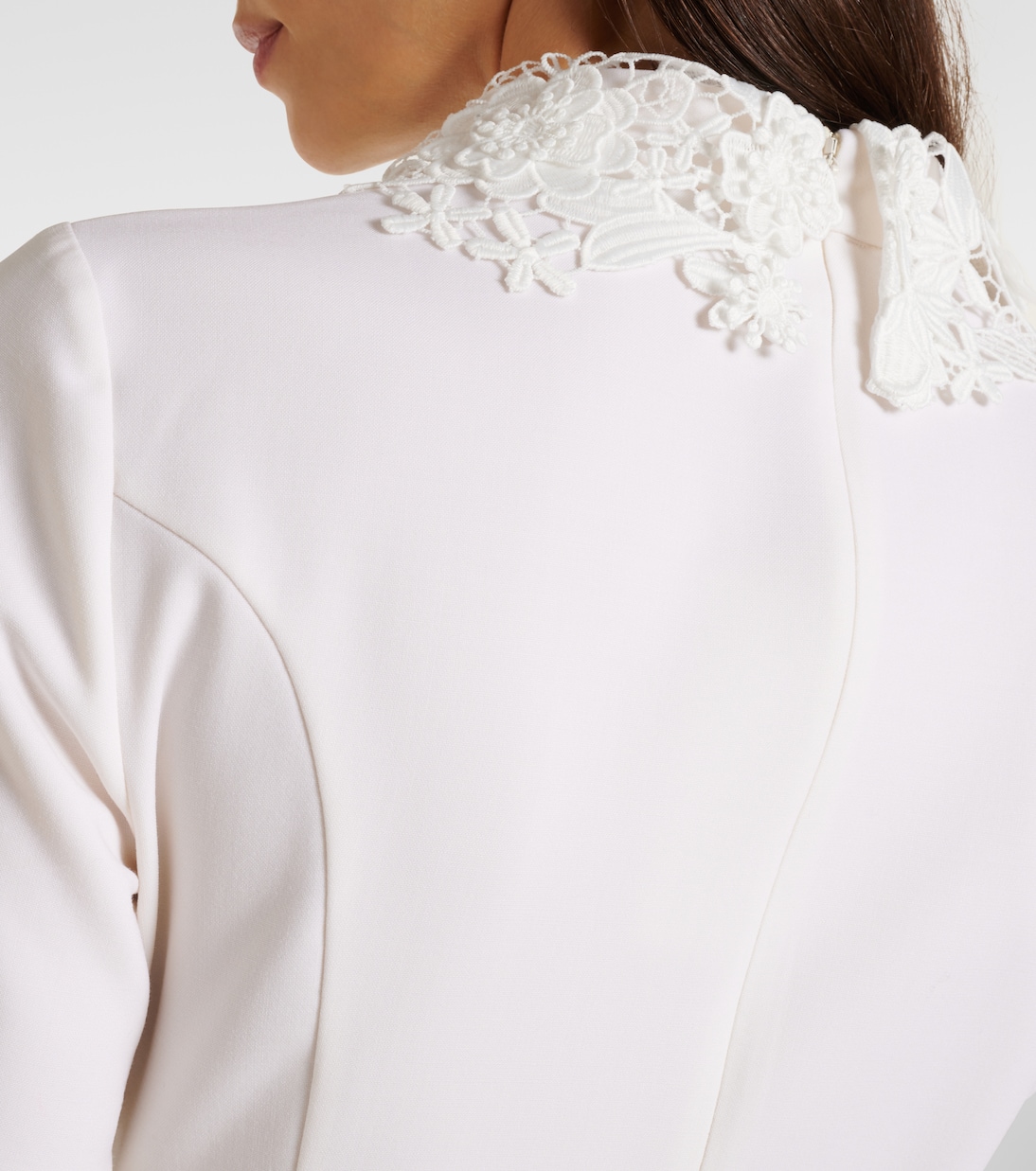 Платье миди из смесовой шерсти с кружевной отделкой Oscar de la Renta, белый
Платье миди из смесовой шерсти с кружевной отделкой Oscar de la Renta, белый