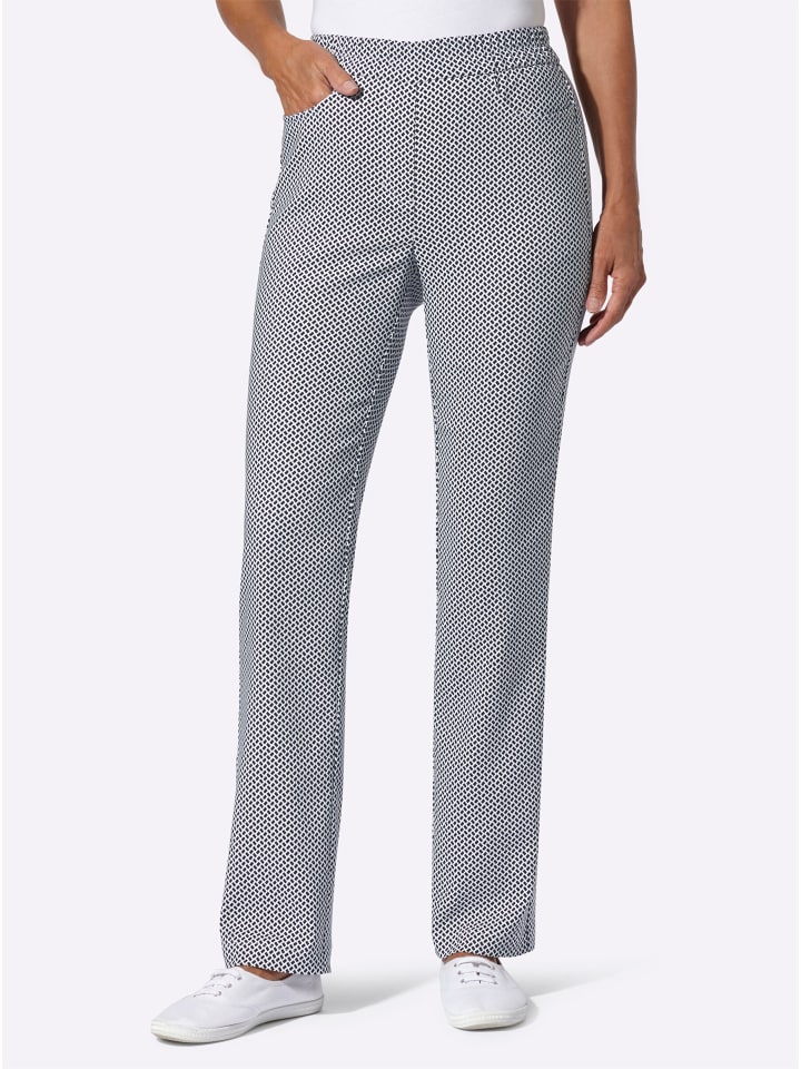 Брюки-карго с принтом темно-синего и экрю Sieh an!
Брюки-карго с принтом темно-синего и экрю Sieh an!