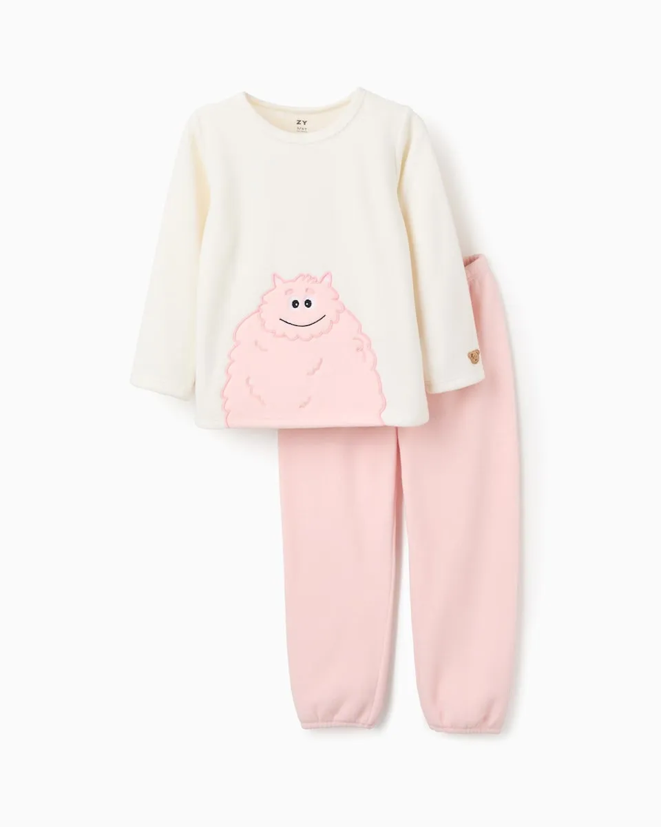 Детская флисовая пижама с вышивкой монстра Zippy, белый/розовый
Детская флисовая пижама с вышивкой монстра Zippy, белый/розовый