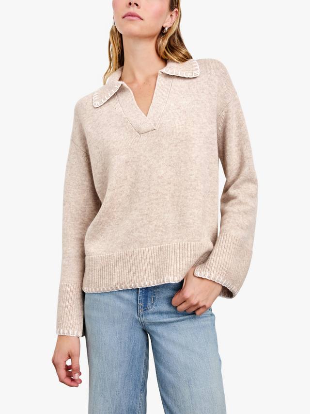 Шерстяной джемпер с контрастной строчкой athena из богатой шерсти Rails, цвет Oatmeal
Шерстяной джемпер с контрастной строчкой athena из богатой шерсти Rails, цвет Oatmeal