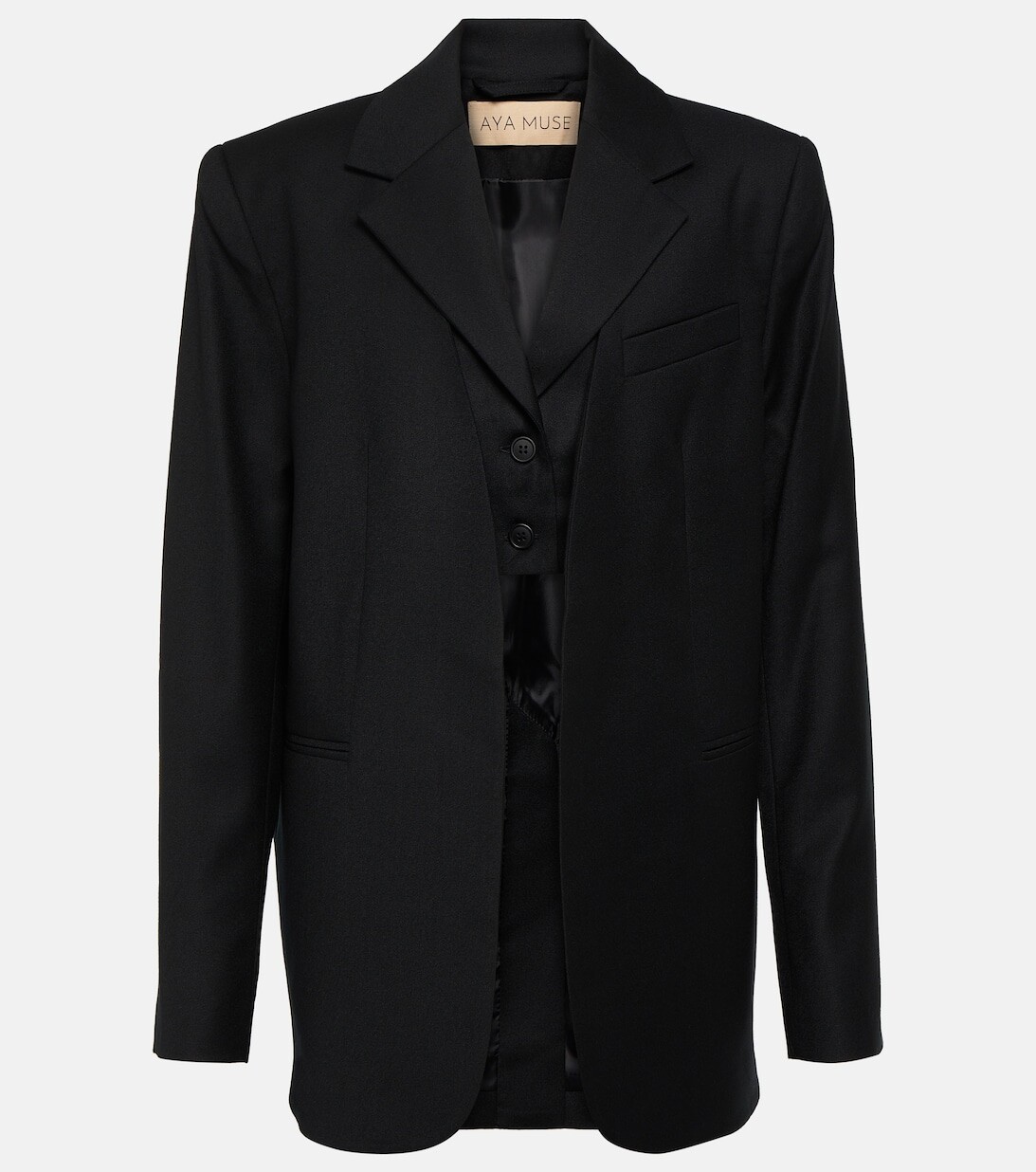 Шерстяной блейзер оверсайз Tio AYA MUSE, черный
Шерстяной блейзер оверсайз Tio AYA MUSE, черный