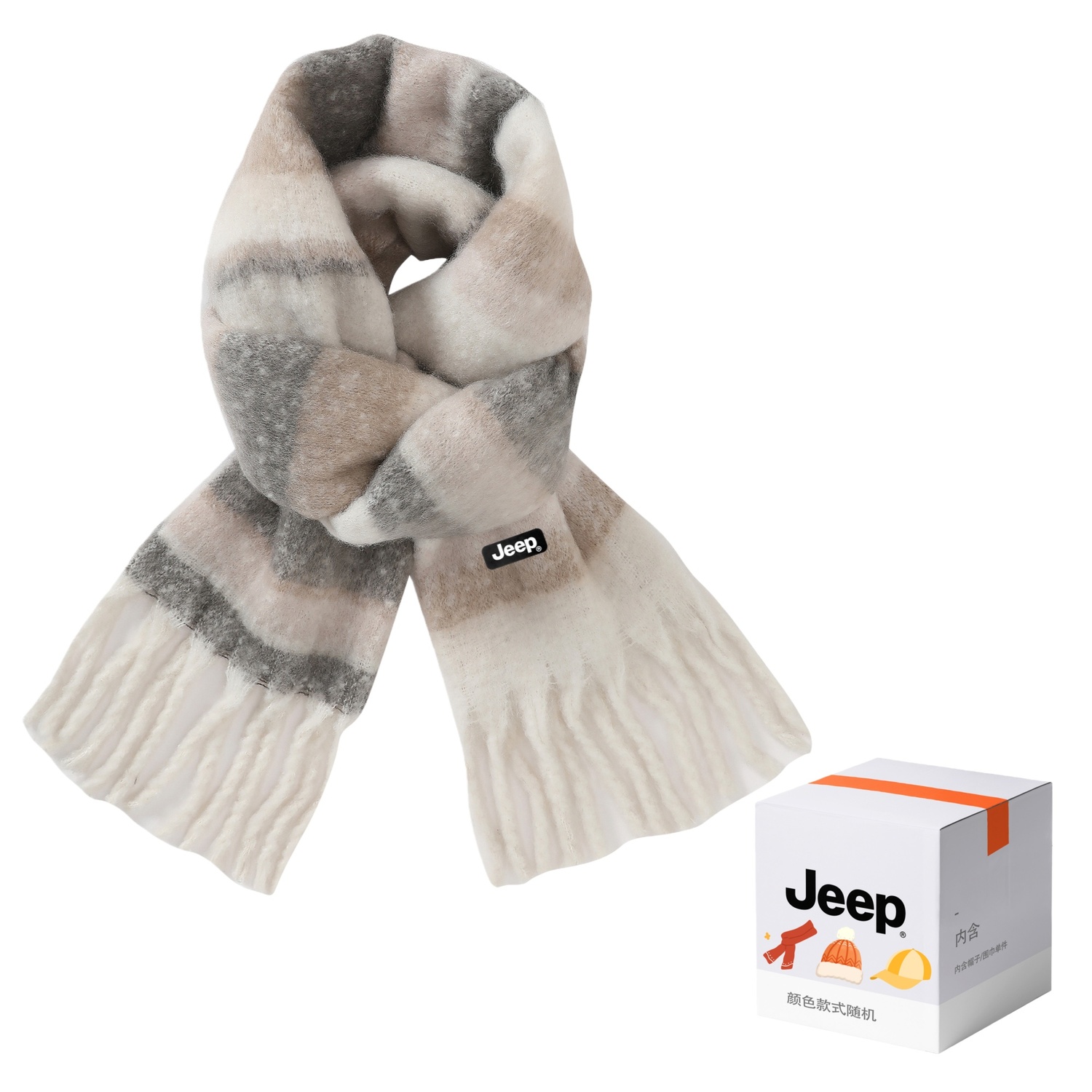 Полиэстеровая вязаная шаль Unisex Jeep, светло- хаки
Полиэстеровая вязаная шаль Unisex Jeep, светло- хаки