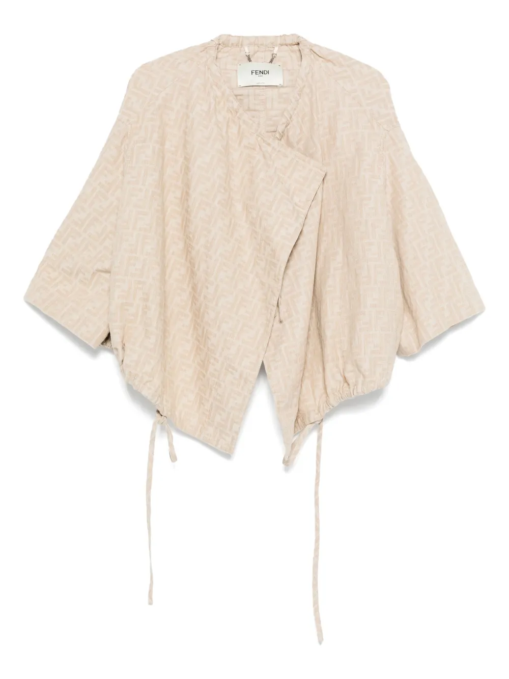 Жакет из жаккарда FF с кулиской FENDI, нейтральный
Жакет из жаккарда FF с кулиской FENDI, нейтральный