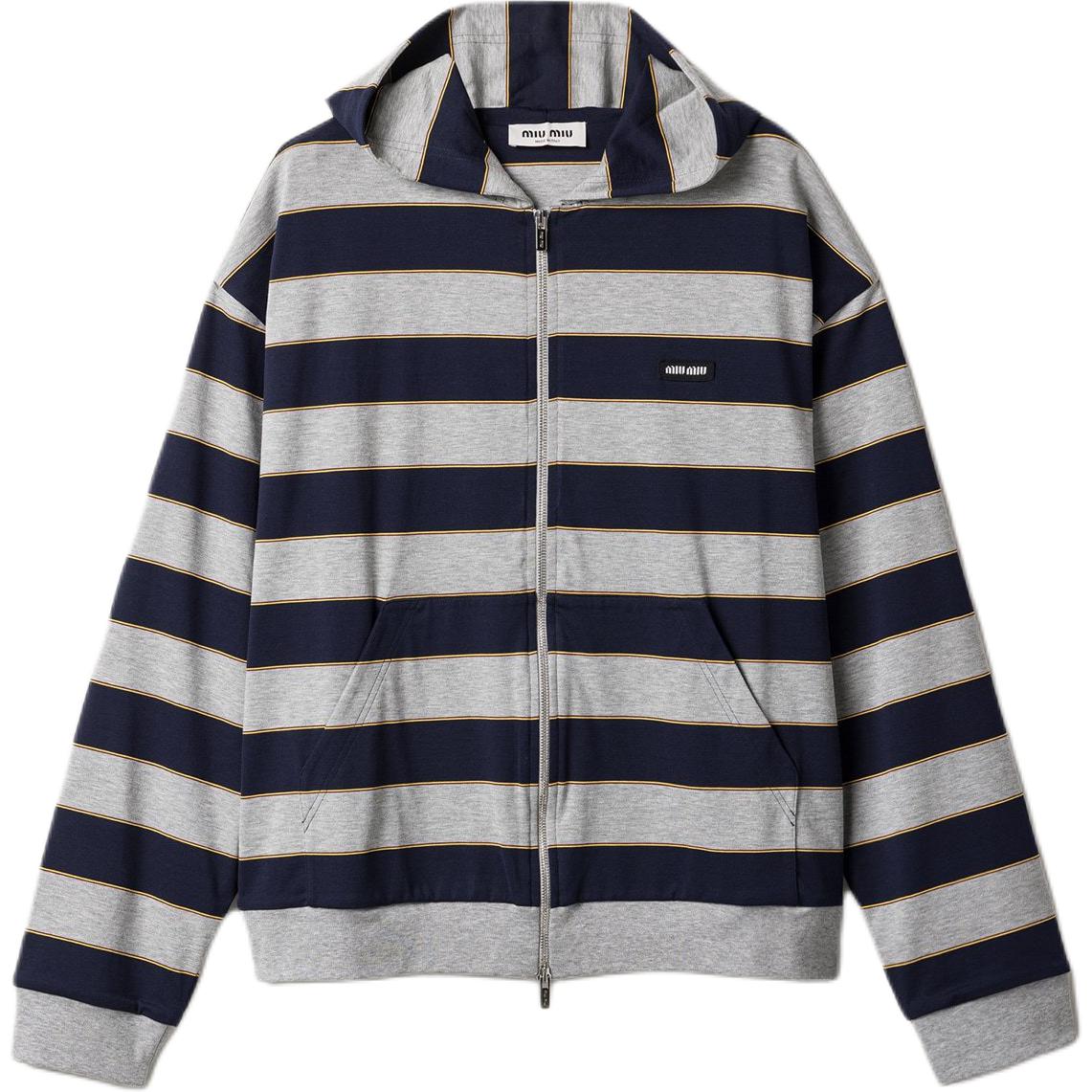 Худи в полоску MIU MIU, синий серый
Худи в полоску MIU MIU, синий серый