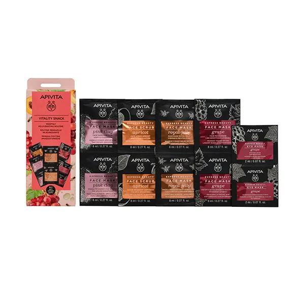 Пакет масок для лица Express Beauty Rejuvenecedora Apivita, 1 UD
Пакет масок для лица Express Beauty Rejuvenecedora Apivita, 1 UD