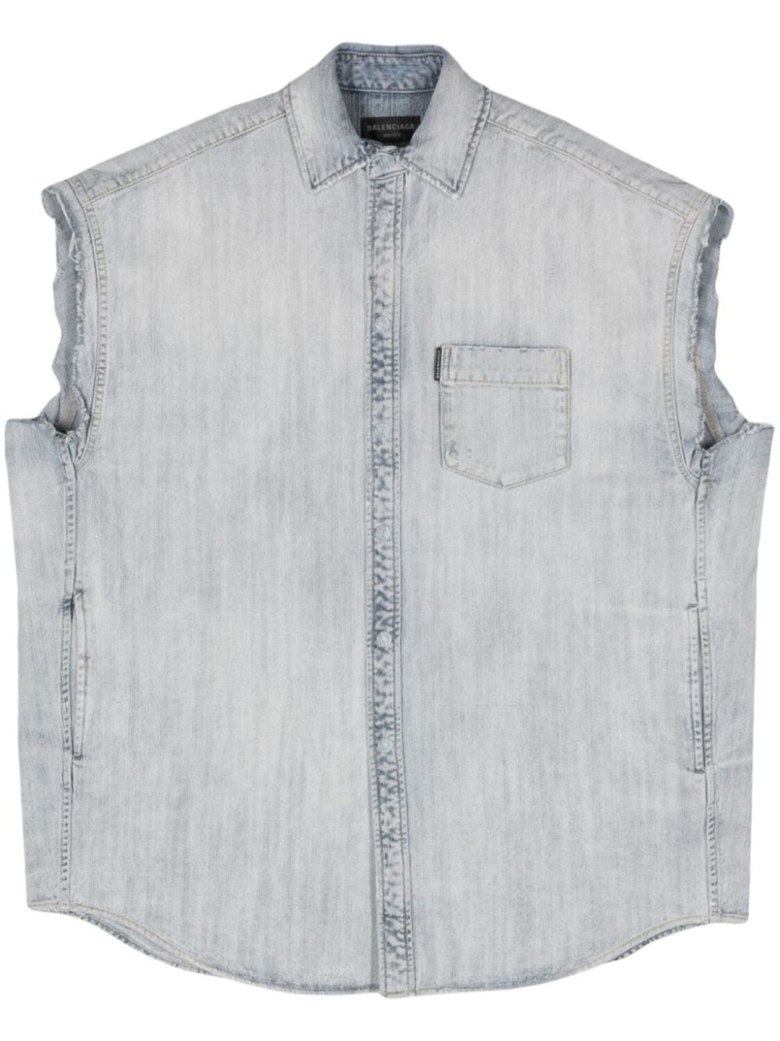 Balenciaga рваная рубашка без рукавов, синий
Balenciaga рваная рубашка без рукавов, синий