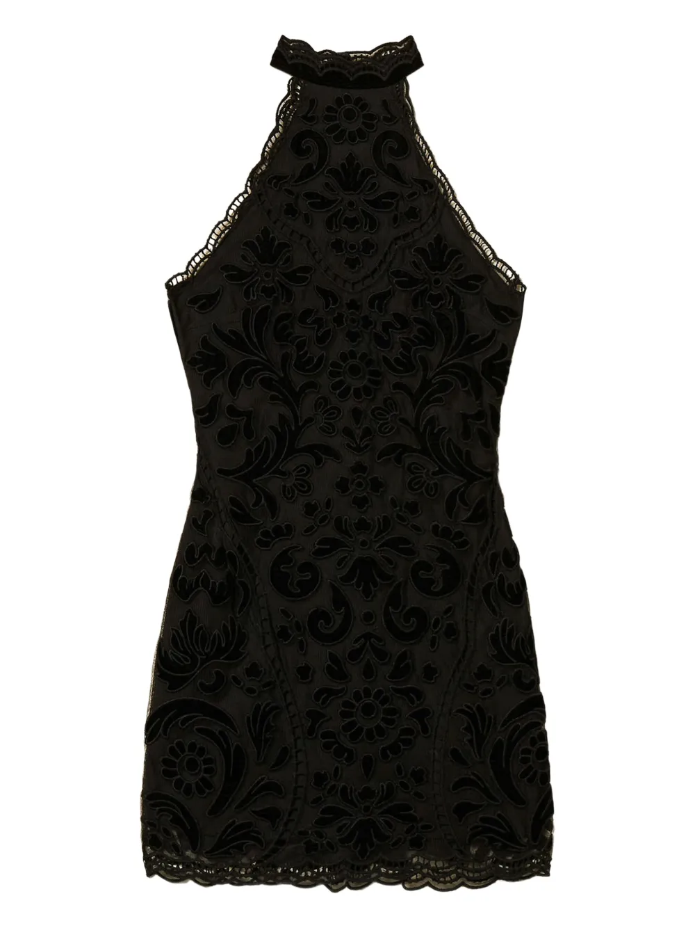 Платье мини с вырезом халтер и вышивкой TWINSET, черный
Платье мини с вырезом халтер и вышивкой TWINSET, черный