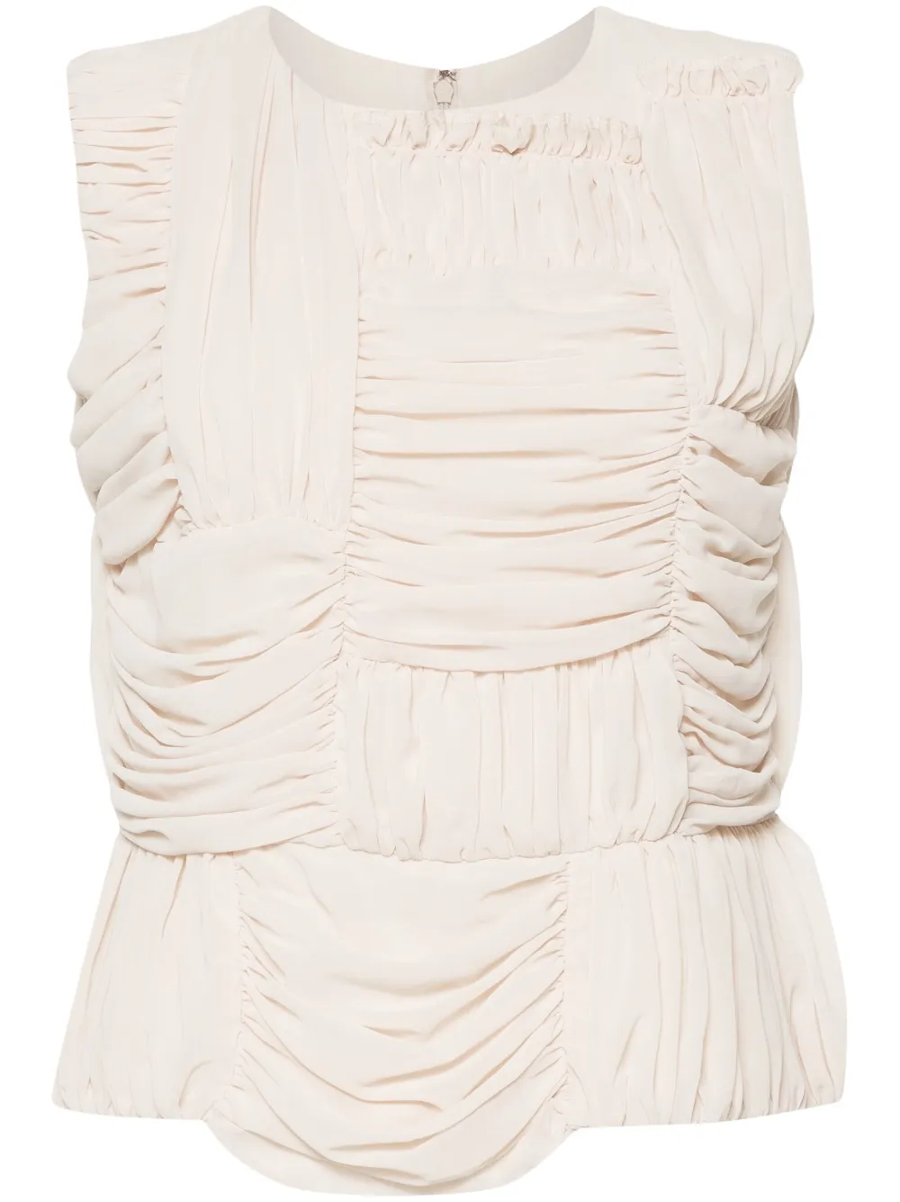 Блузка без рукавов со сборками Comme Des Garçons Comme Des Garçons, нейтральный 
Блузка без рукавов со сборками Comme Des Garçons Comme Des Garçons, нейтральный