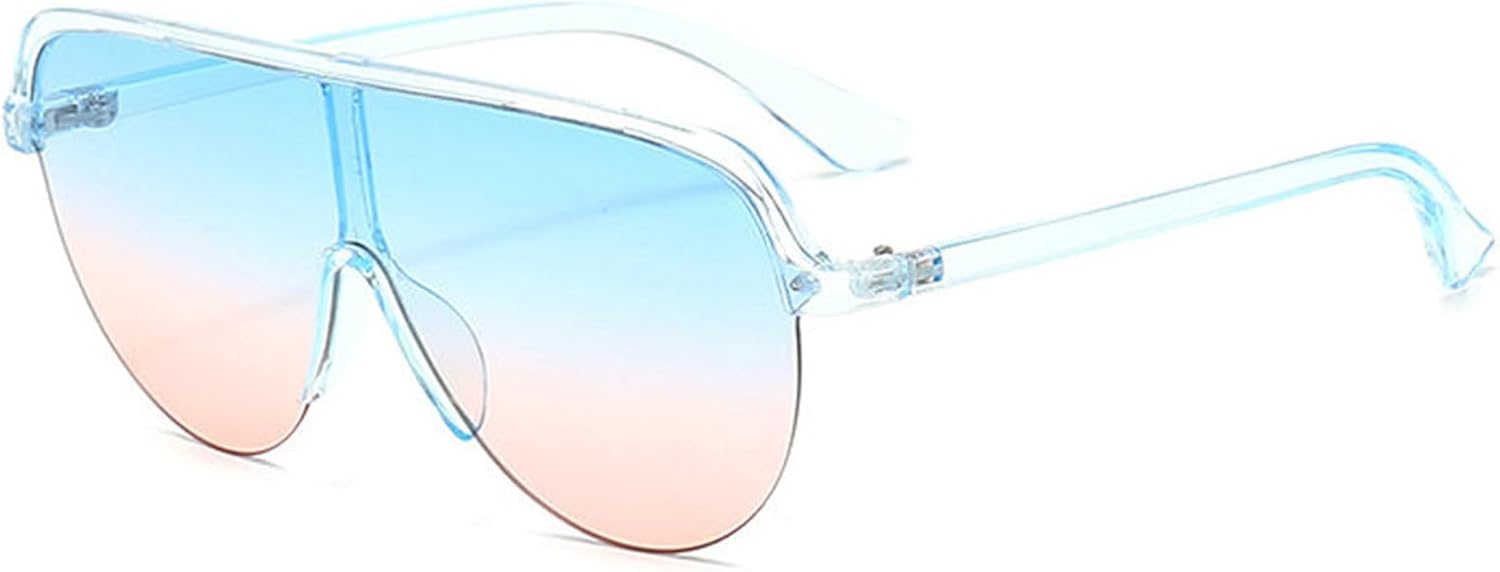 Willochra — большие цельные солнцезащитные очки с зеркальными линзами для женщин, модные очки в стиле Y2K с плоскими зеркальными линзами для мужчин, очки в стиле хип-хоп, Blue Pink
Willochra — большие цельные солнцезащитные очки с зеркальными линзами для женщин, модные очки в стиле Y2K с плоскими зеркальными линзами для мужчин, очки в стиле хип-хоп, Blue Pink