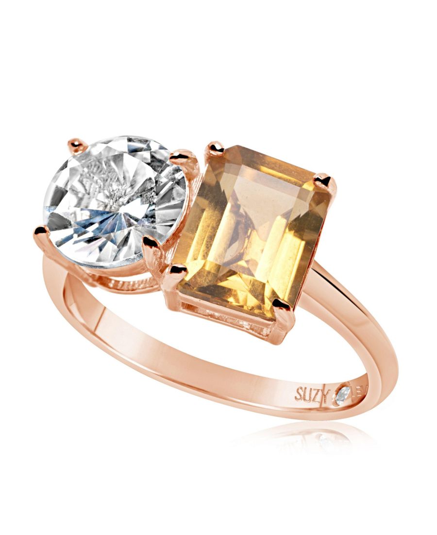 Кольцо Suzy Levian из стерлингового серебра с двумя камнями Toi et Moi Suzy Levian New York, Citrine / rose gold
Кольцо Suzy Levian из стерлингового серебра с двумя камнями Toi et Moi Suzy Levian New York, Citrine / rose gold
