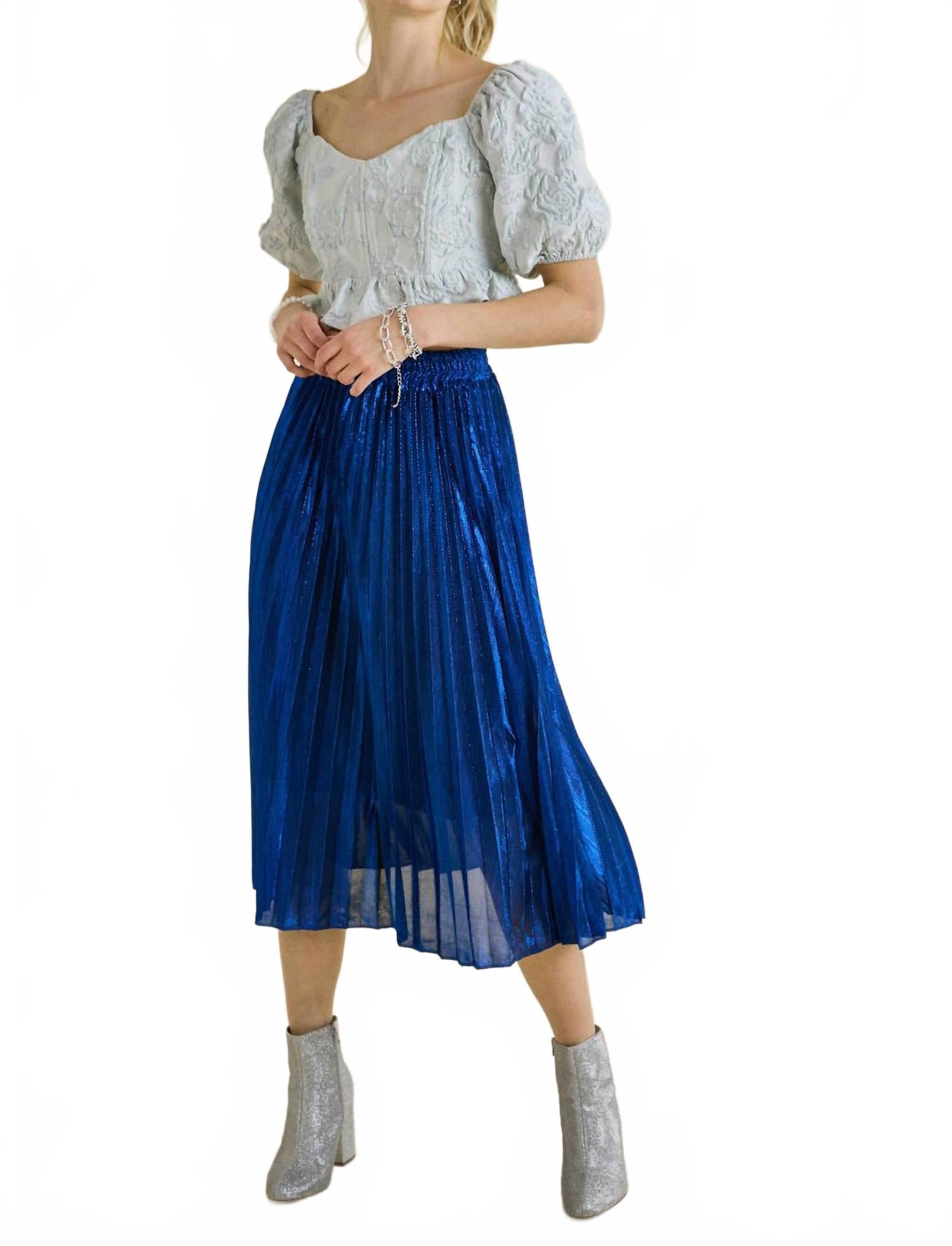 J.NNA Плиссированная юбка миди с блестками, синего цвета
J.NNA Плиссированная юбка миди с блестками, синего цвета