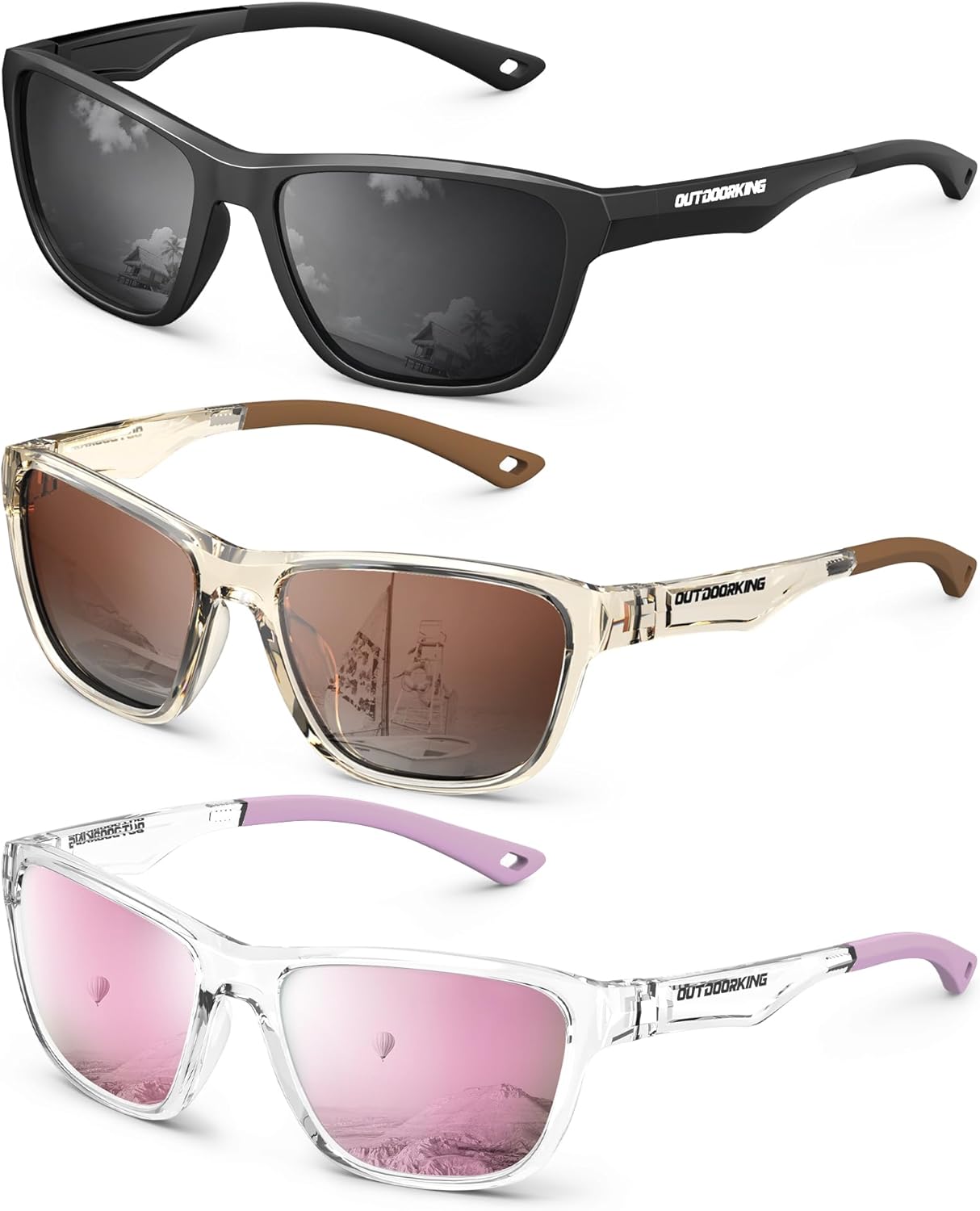 Поляризованные солнцезащитные очки KALIYADI для мужчин и женщин: солнцезащитные очки с легкой оправой для вождения, рыбалки и защиты от УФ-излучения UV400, A15-black+brown+transparent/Pink
Поляризованные солнцезащитные очки KALIYADI для мужчин и женщин: солнцезащитные очки с легкой оправой для вождения, рыбалки и защиты от УФ-излучения UV400, A15-black+brown+transparent/Pink