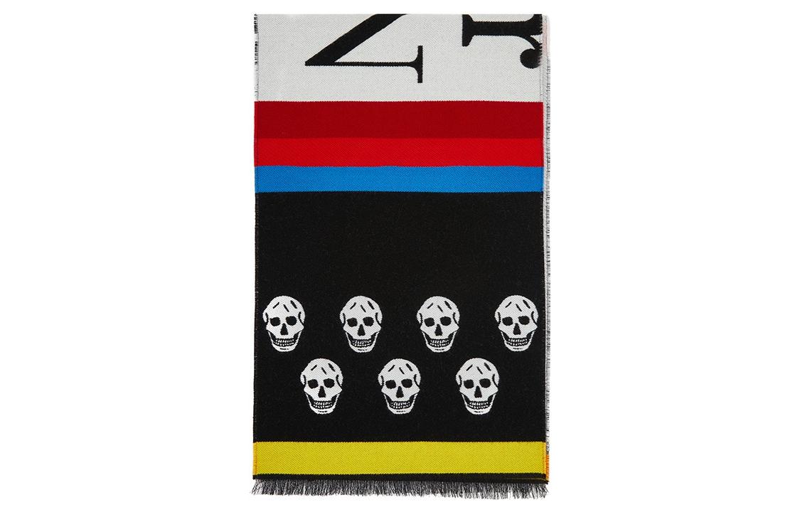 Alexander McQueen Вязаный шарф женский черно-белый, Black White
Alexander McQueen Вязаный шарф женский черно-белый, Black White