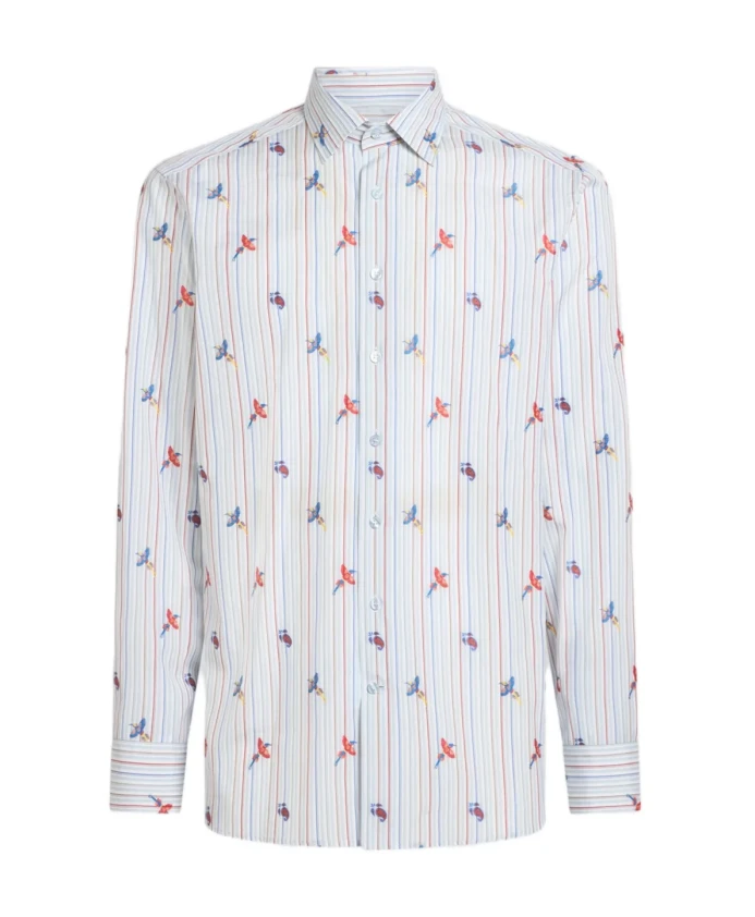 Синяя приталенная рубашка с пуговицами Etro, синий
Синяя приталенная рубашка с пуговицами Etro, синий