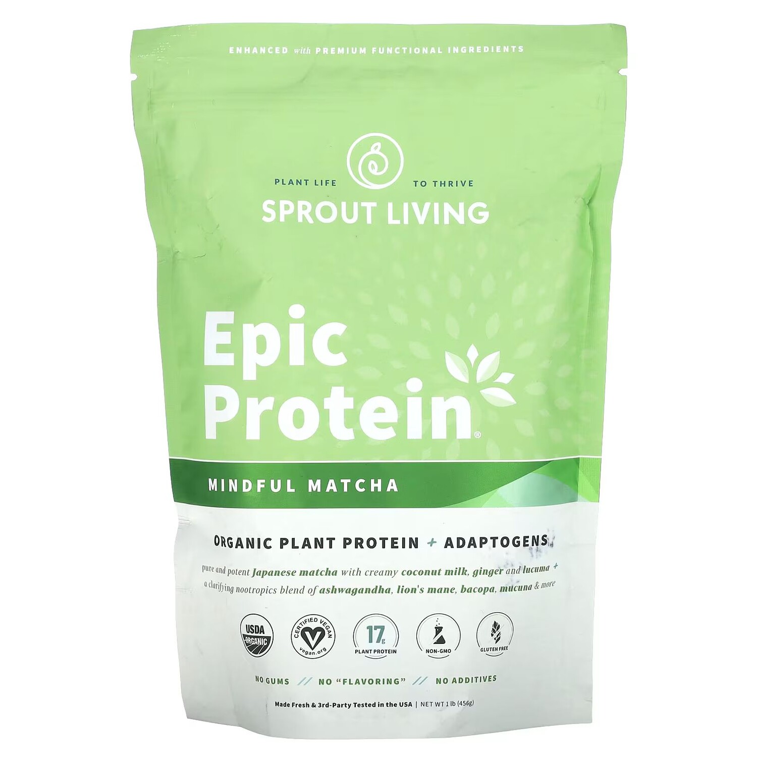 Epic Protein, Mindful Matcha, 1 фунт (456 г) Sprout Living
Epic Protein, Mindful Matcha, 1 фунт (456 г) Sprout Living